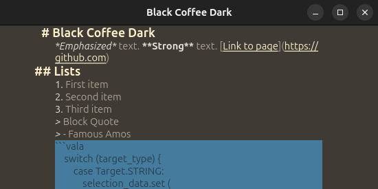 Dark Theme